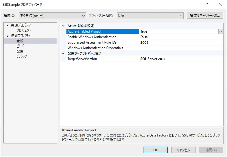 SSIS Project Property