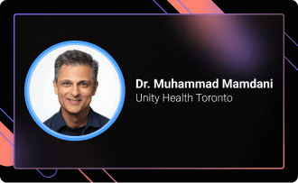 Dr. Muhammad Mamdani, Unity Health Toronto