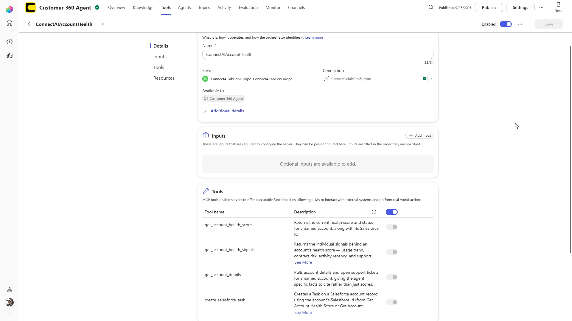 Copilot Studio Agent Tools