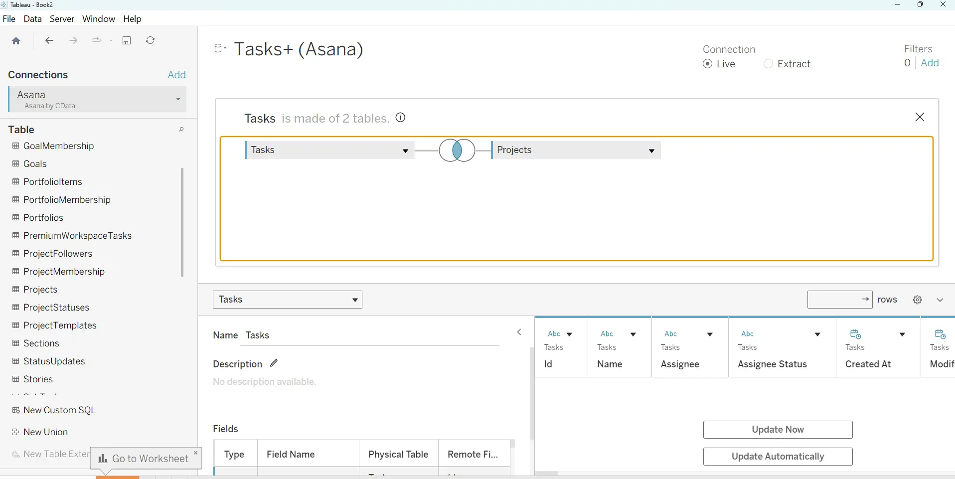 Tableau Source Table