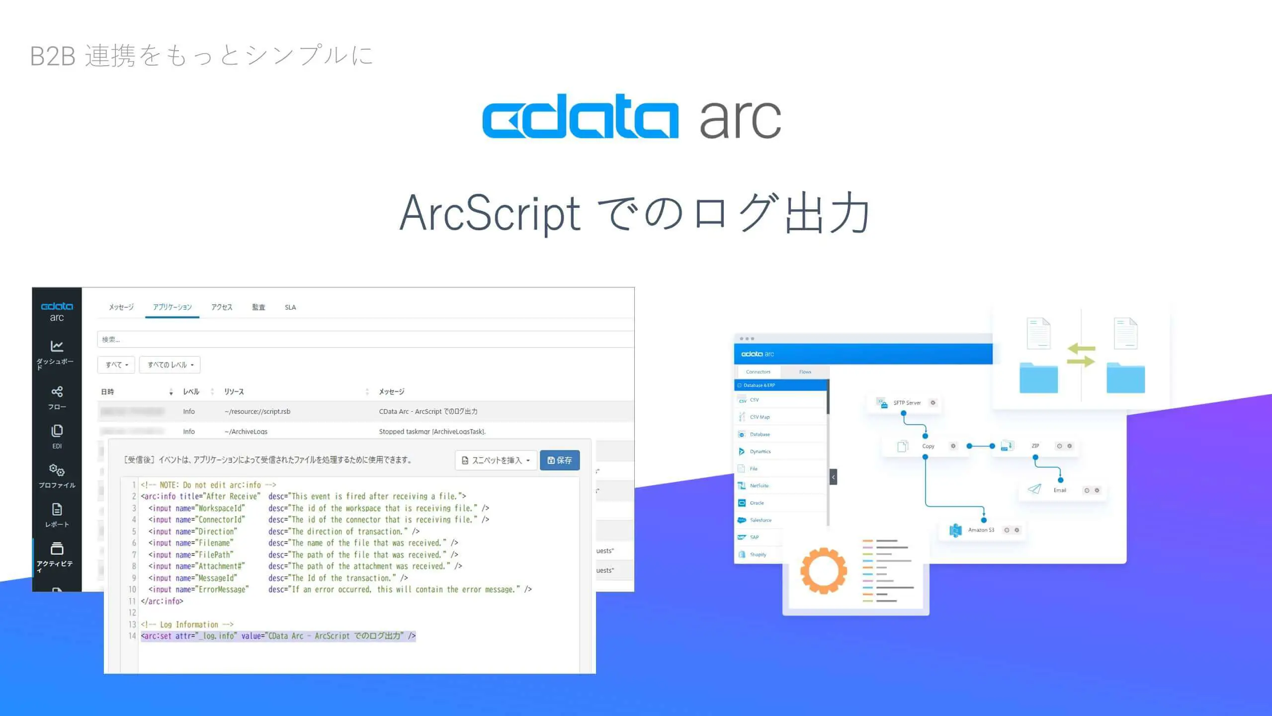 CData Arc - ArcScript でのログ出力
